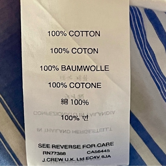 J. Crew Blue and White Casual Button Down Shirt - Picture 4 of 5